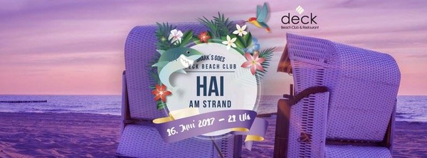 Party Flyer: Hai am Strand, die Beach Party am 16.06.2017 in Bad Doberan